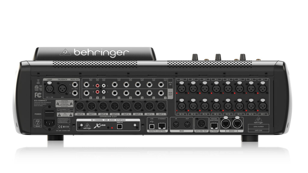 Behringer X32 Input Options - X32 Compact Console